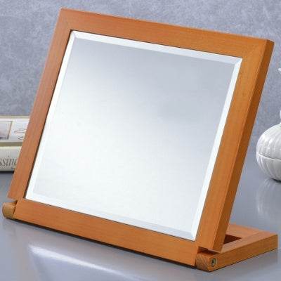 8 Tall Polyresin Adjustable Make-Up Mirror, Walnut Finish
