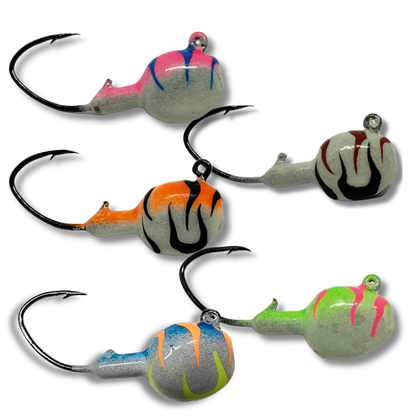 🍁Big Sky Deluxe Walleye Jigs 1/4oz 4pièces
