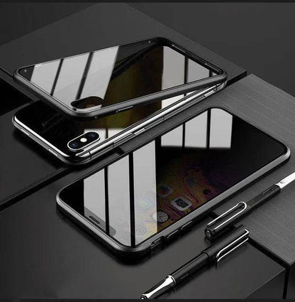 iPhone Case Anti-peep Magnetic  Privacy Glass Protective Shell Magnetic