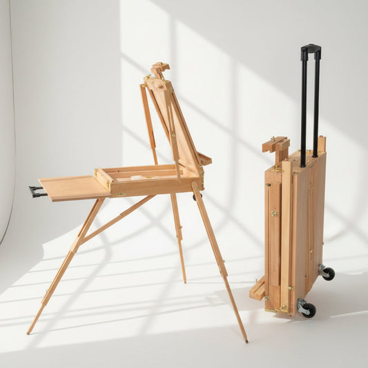 Portable French Easel With Wheels