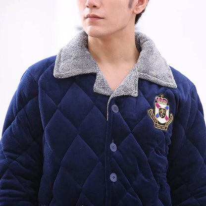 Thick quilted Winter pajamas Set  2pcs Unisex
