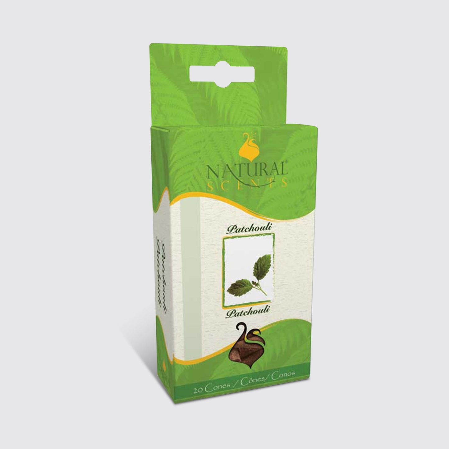 Bâtonnets d'encens cônes Patchouli Natural Scents