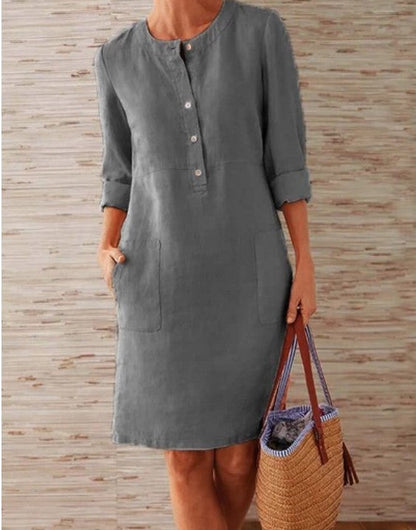 Women’s Clothing Dress – Streetwear Ethnic Style Long Sleeve Dress
