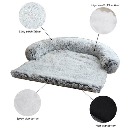 Tapis de lit amovible pour animaux de compagnie, canapé-lit pour chien, lit en peluche pour animaux de compagnie