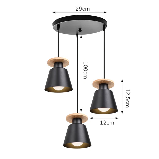 Modern LED Chandelier Ceiling Light – European Retro Iron Pendant Lamp for Dining Room, Bedroom & Living Room