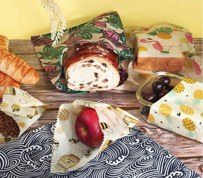 Grade Custom Size Pattern Reusable Eco friendly Food Beewax wrap