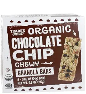 Barres tendres biologiques aux pépites de chocolat Trader Joe's, 192g