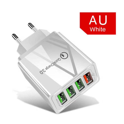 Smart 4 ports USB fast Charger US European British Standard