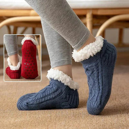 Winter Knitted Plush Floor Socks Home Warm Non-slip Carpet Socks Women