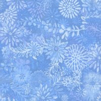 Toile Largeur 108" Motif Floral Forêt Bleu Clair