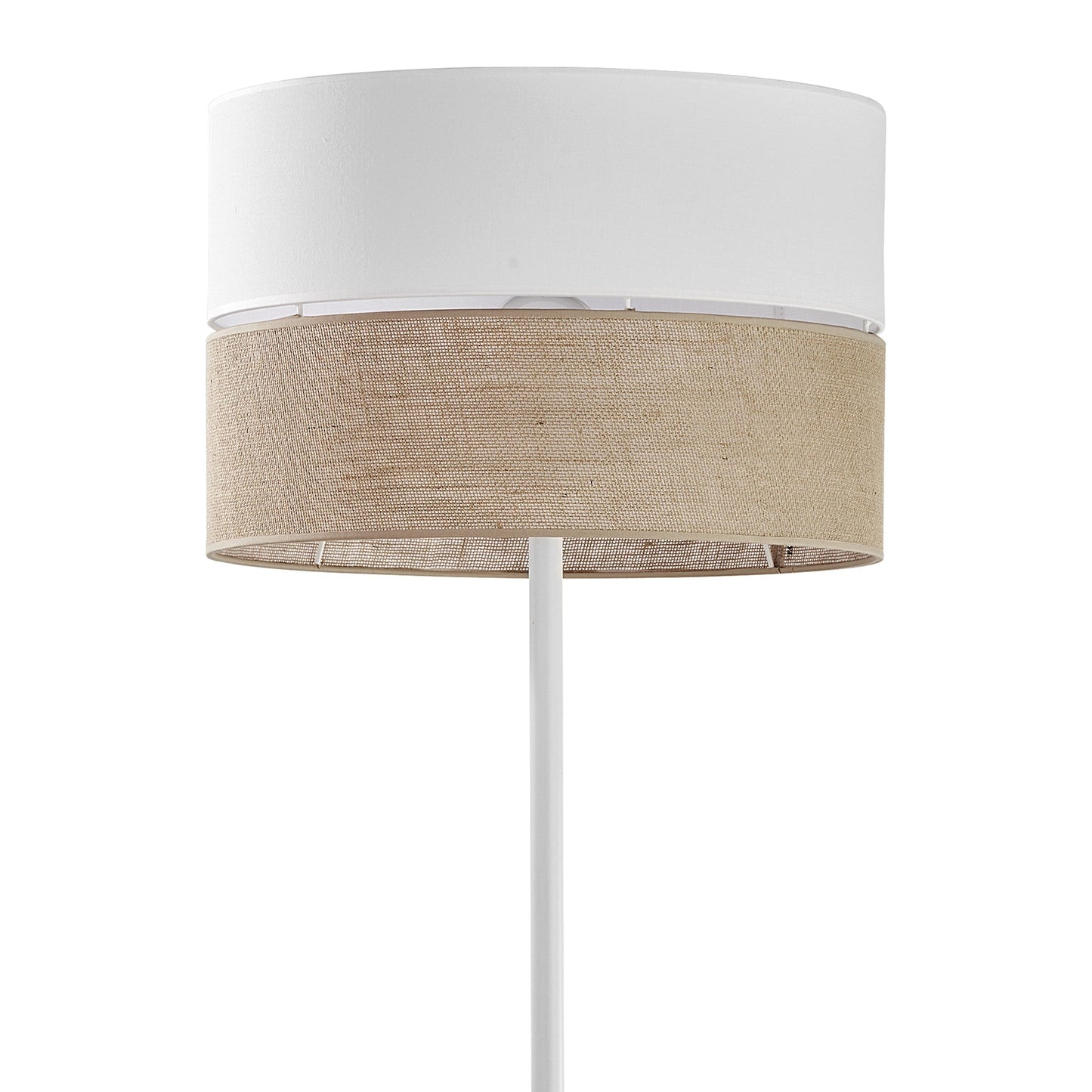 LINOBIANCO Natural Woven Floor Lamp for Living Room, Bedroom & Reading Nook – Scandinavian Minimalist Lighting