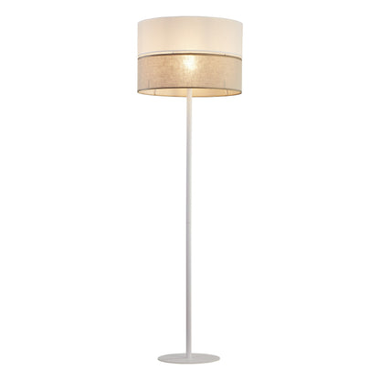 LINOBIANCO Natural Woven Floor Lamp for Living Room, Bedroom & Reading Nook – Scandinavian Minimalist Lighting