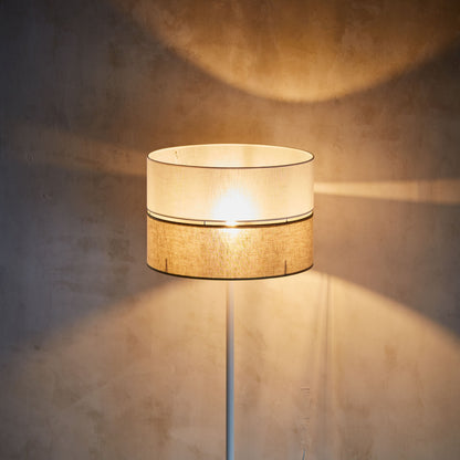 LINOBIANCO Natural Woven Floor Lamp for Living Room, Bedroom & Reading Nook – Scandinavian Minimalist Lighting
