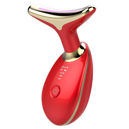 LED neck beauty device - Photon Therapy Neck Beauty Anti Wrinkle Machine EMS Tighten Massager