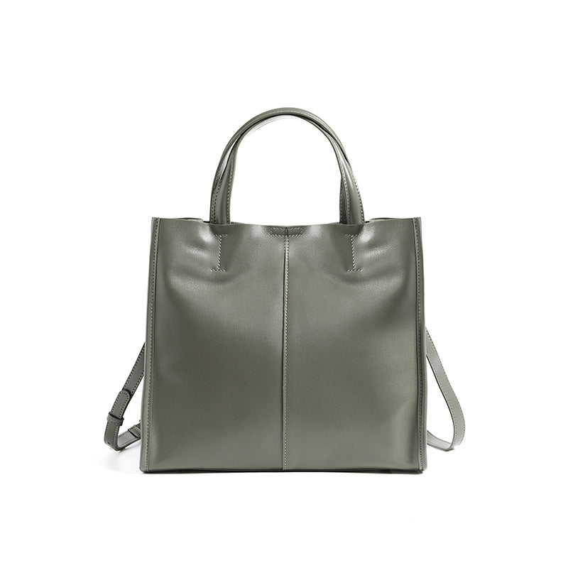 Genuine Leather High-End Womens Stylish And Versatile Handbag