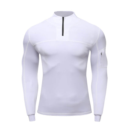 Outdoor Muscle Fitted Tactics Workout T-shirt Long Sleeve Sports Quick-drying top