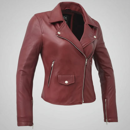 Women’s Lightweight Leather Fashion Jacket | Soft Naked Cowhide Casual Moto Style