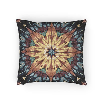 Oreiller tissé mandala étoile géométrique | Décoration Bohème, Style Kilim
