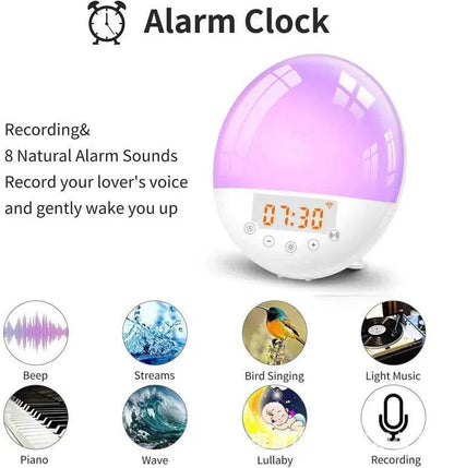 Wifi voice control smart wake-up light alarm clock