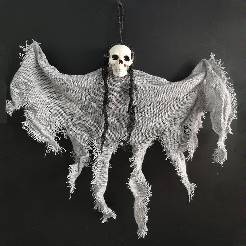 Creepy Hanging Skull Décor – Halloween Ghost Skeleton Decoration for Indoor & Outdoor Use