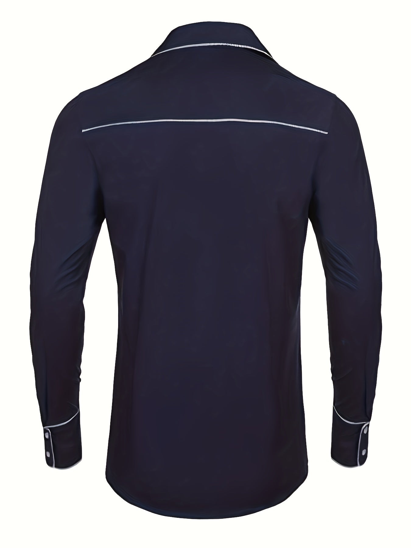 Western Cowboy Chic Long Sleeve Embroidered Shirt - Soft Cotton Blend, Elegant Design, Casual Style for Spring Fall Vacation Resort Wear - Men's Shirt for Outdoor Activities, Travel, and Leisure
