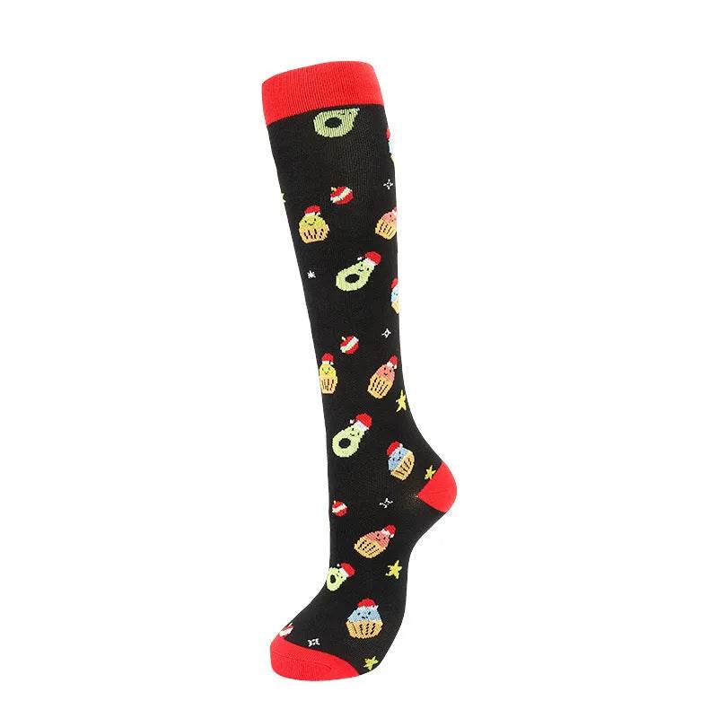 Compression Stockings Christmas Sports High Elastic Breathability