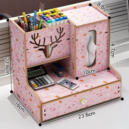 Minimalist Wooden Desk Organizer Office Table Organizer
