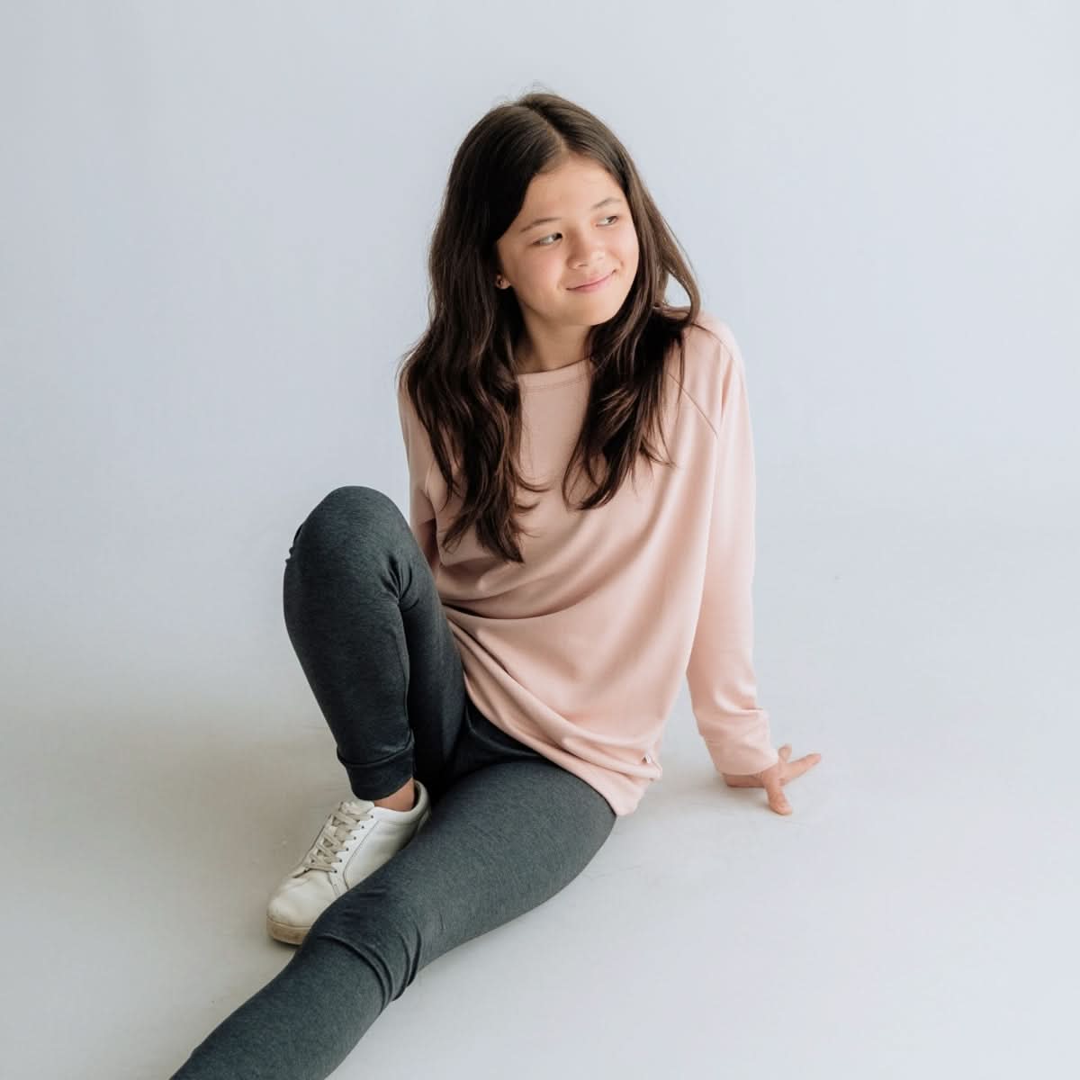 Youth Bamboo Raglan Pullover | Doeskin