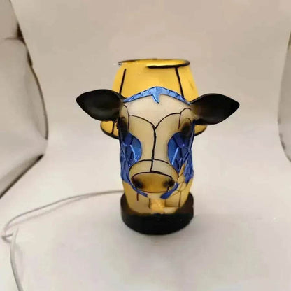 Beautiful Cow Table Lamp Bedside Table Lamp With USB Bedside Lamp For Living Room Bedroom Dormitory Bra Ornament