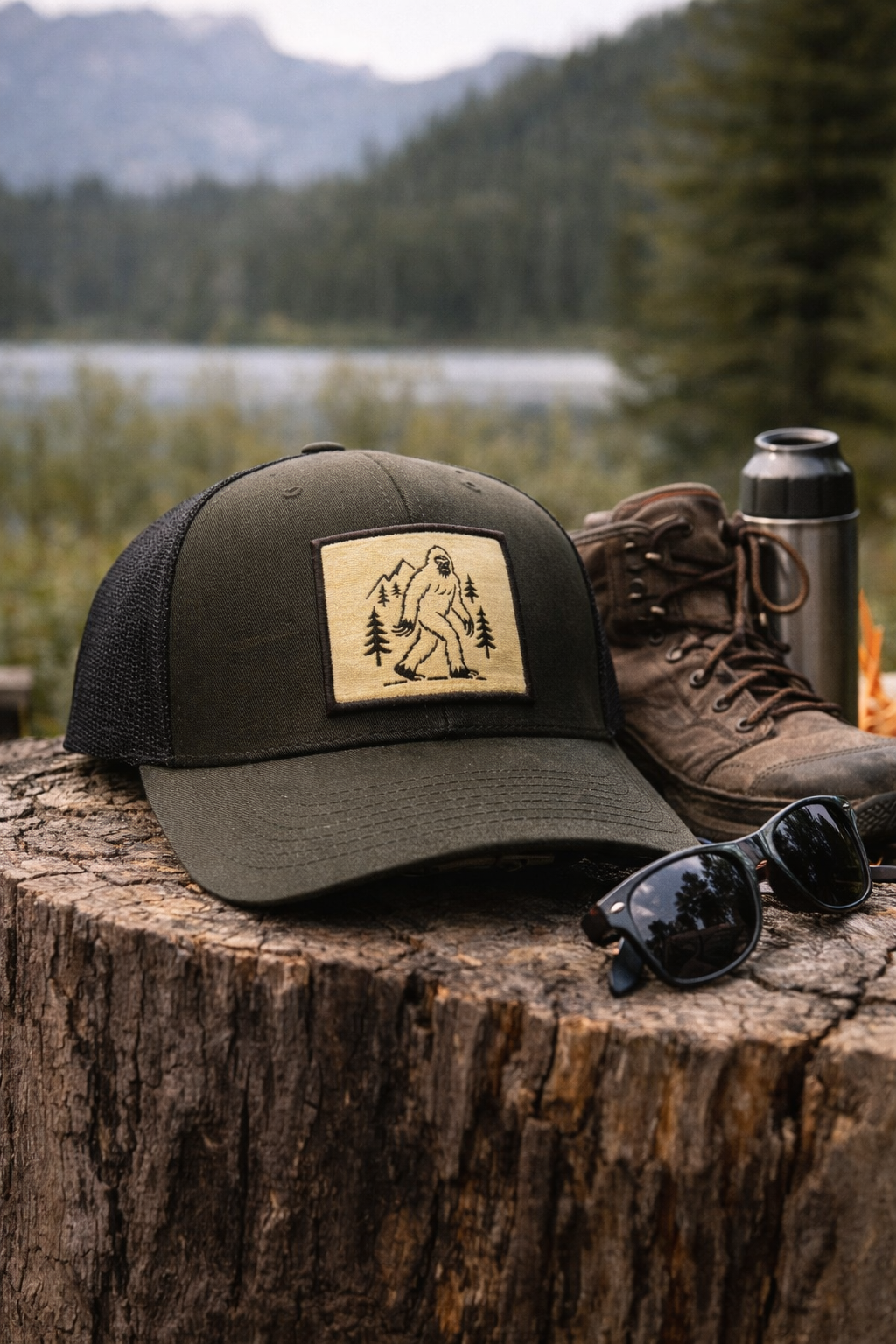 Chapeau Premium Sasquatch Créature Mythique Humour Collectif