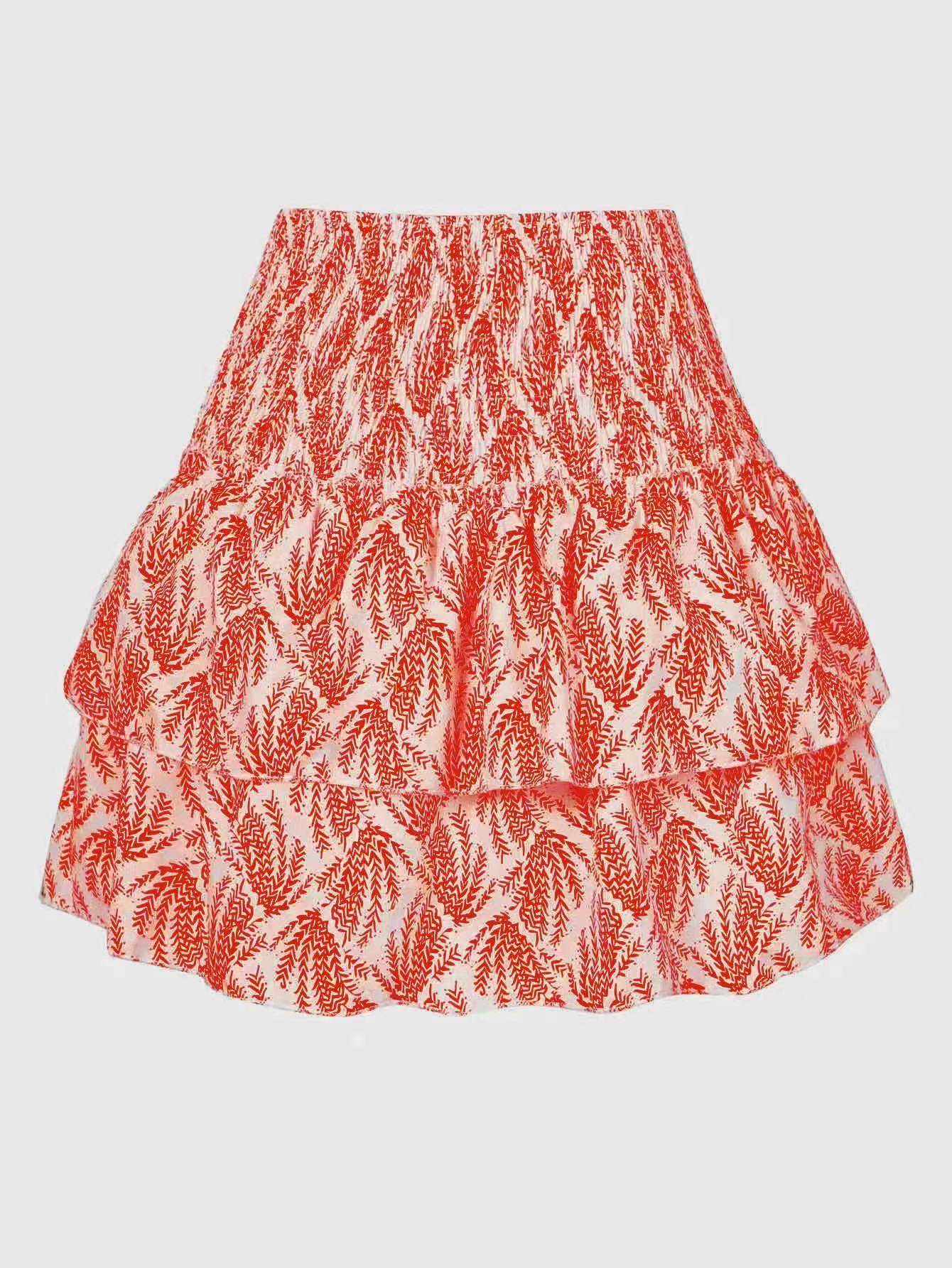 Leisure Versatile Lotus Leaf Women's Mini layered Skirt
