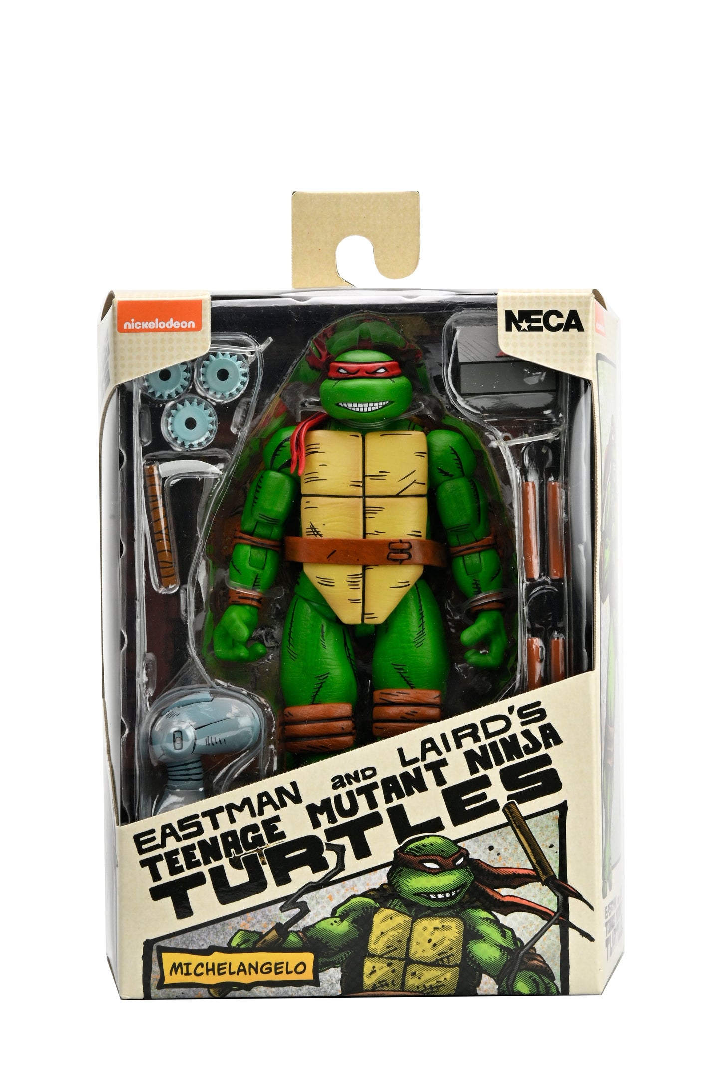 Teenage Mutant Ninja Turtles (Mirage Comics) – 7" Scale Action Figure – Michelangelo (Sub-Par Packaging)