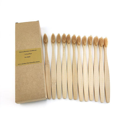 Eco friendly 12 Bamboo toothbrushes
