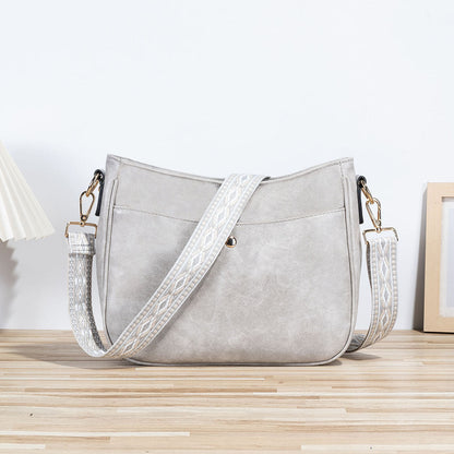 Women's Simple Crossbody Bag – PU Leather Shoulder Purse for Everyday Use