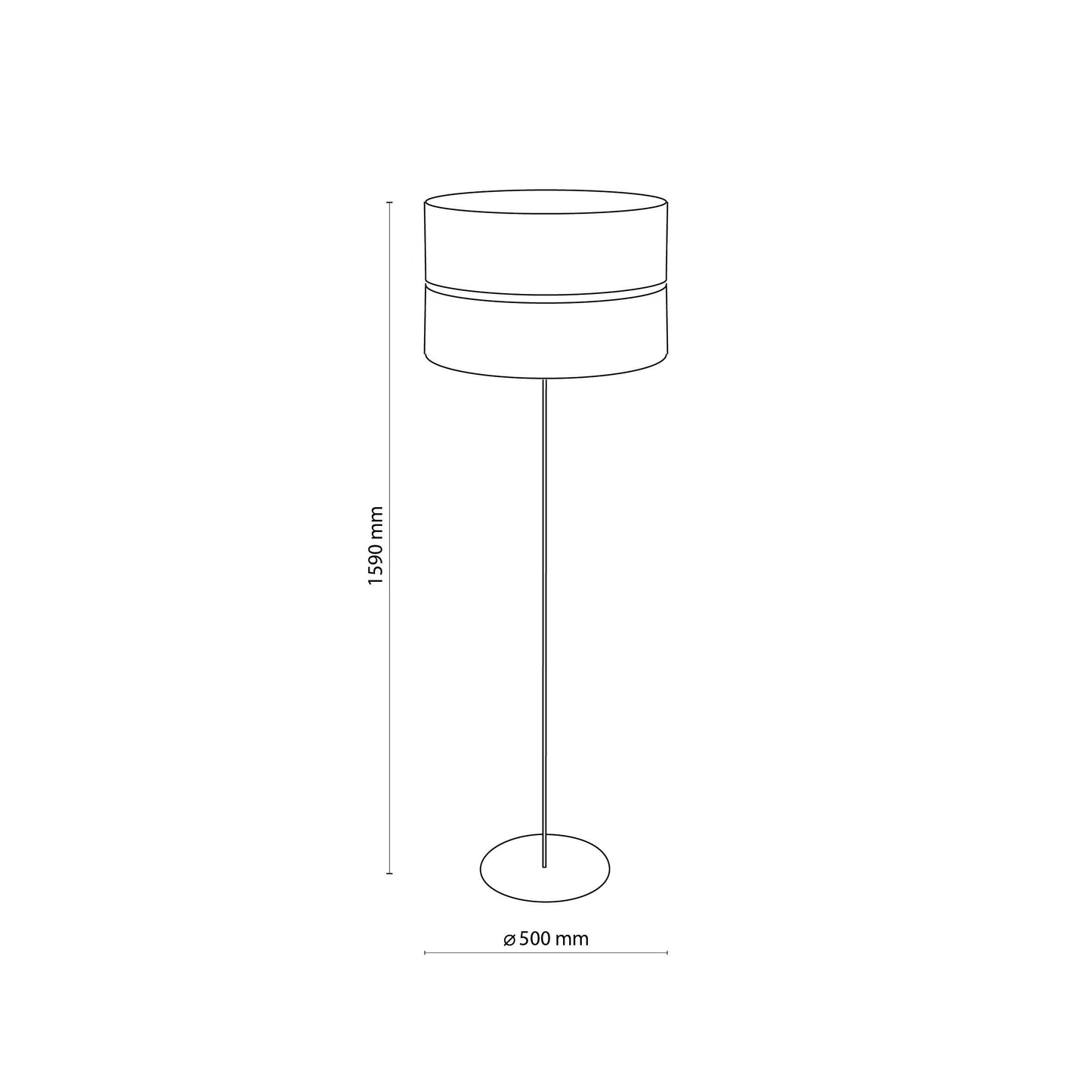 HILTON Black Gold Floor Lamp  (Clearance)