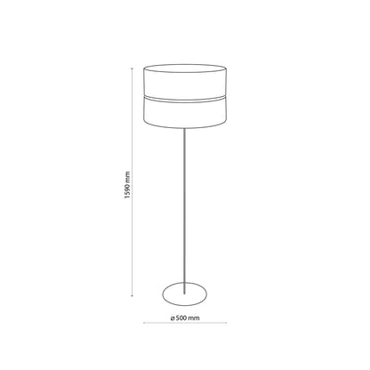 HILTON Black Gold Floor Lamp  (Clearance)