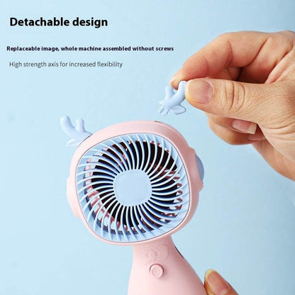 Small Handheld Fan Desktop Cartoon Mini Electric Usb Student Portable Gift