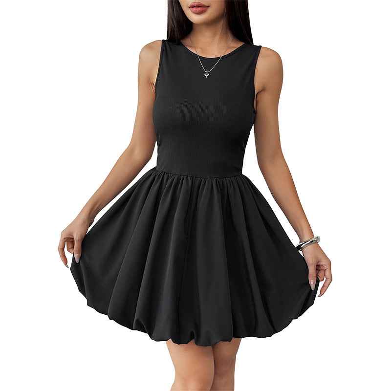 Women’s Solid-Color Strap Dress – Casual Sleeveless Summer Dress for Everyday Wear