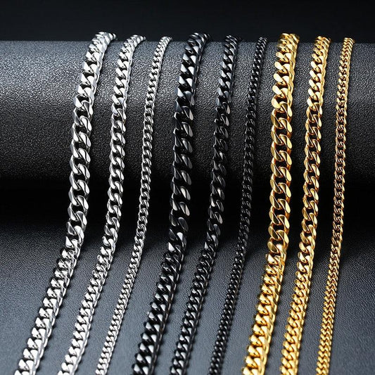 Collier unisexe maille cubaine