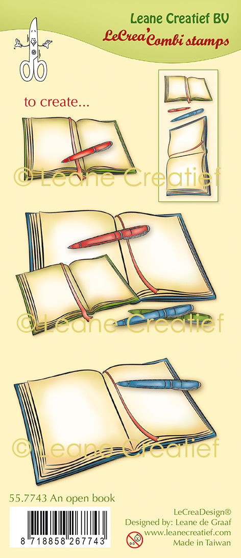 LeCreaDesign Combi Tampon Transparent Un Livre Ouvert