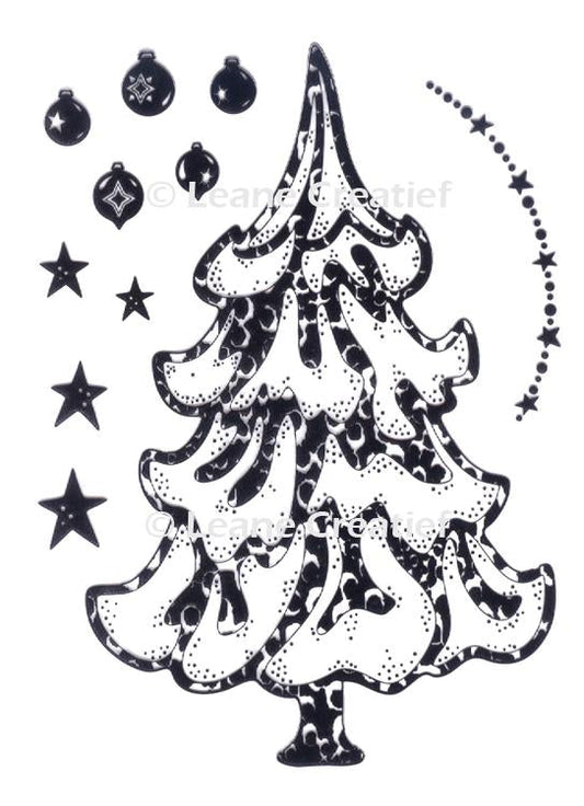 LeCreaDesign Tampon transparent sapin de Noël