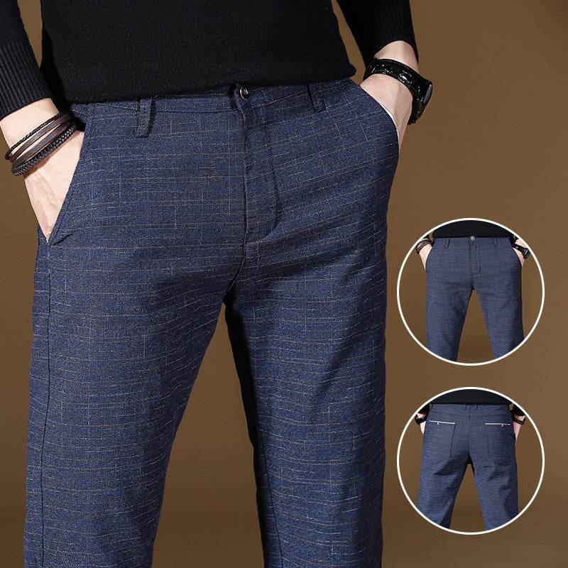 Fashion High Quality Men Spring Autumn Slim fit straight Trouser