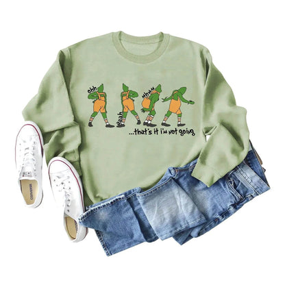 Women's Christmas Printed Long Sleeved  Pullover Sweatshirt