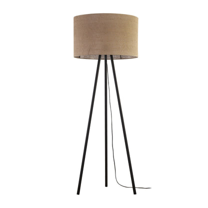 JUTE Natural Woven Floor Lamp for Living Room, Bedroom & Reading Nook – Scandinavian Minimalist Lighting(Clearance)