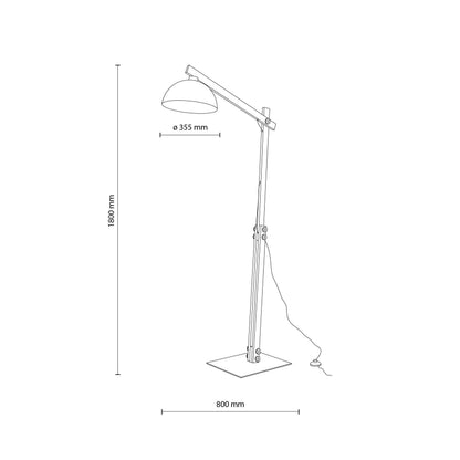 Oslo Brown Scandinavian Minimalist Floor Lamp for Living Room, Bedroom & Modern Interior Lighting