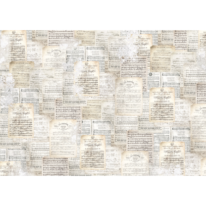 Tissue Paper cm69x49 27,66"x19,29”Vintage Music Sheet
