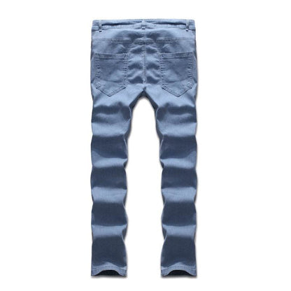 Fashion Trend Men Blue Denim Trousers Jeans