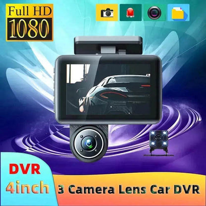 Smart WDR AND HDR 4 Inch Dashcam HD 1080P Infrared Night Vision Camera, 170 wide angle with reverse image Motion detection, Loop video, front and back video function suitable for your car and house.