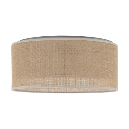 JUTE Natural Woven Flush Mount Ceiling Light Fixture for Kitchen, Hallway & Living Room – Scandinavian Minimalist Lighting
