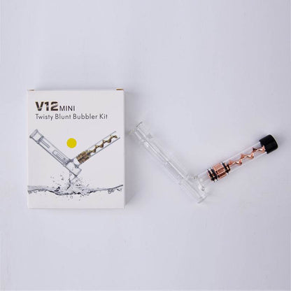 V12mini Hookah Set Spiral Pipe Atomizer Pipe Glass Twisty Blunt Smoker
